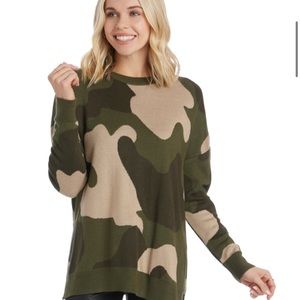 Mud Pie Autumn Green Camouflage Sweater